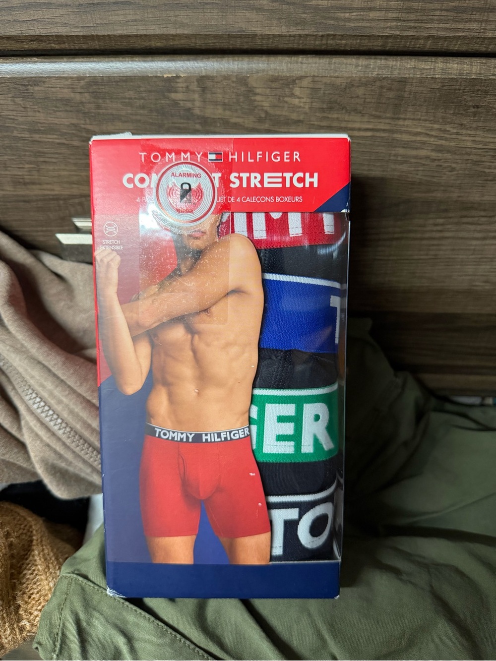 Tommy Hilfiger Men’s Boxer Brief 4-Pack — Red, Blue, Green, Black